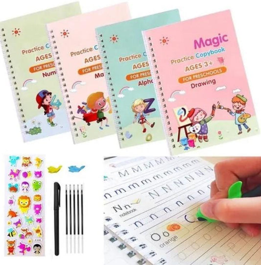 Book - Magic Practice Copybook For Kids (4 BOOKS+10 REFILL) - Vistora