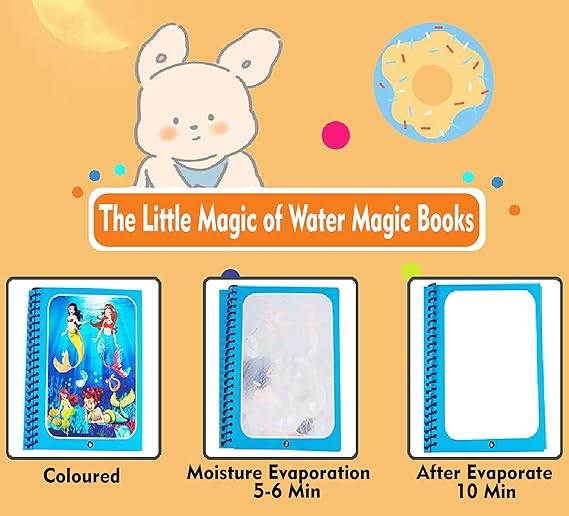QuickPicks™ Magic Water Coloring Book – Reusable, Mess-Free Learning Fun for Kids