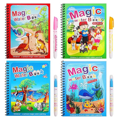 QuickPicks™ Magic Water Coloring Book – Reusable, Mess-Free Learning Fun for Kids