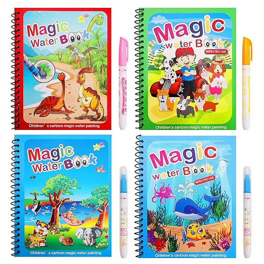 QuickPicks™ Magic Water Coloring Book – Reusable, Mess-Free Learning Fun for Kids